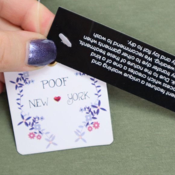 NWT Poof New York Size S Cropped Peplum Blouse - Picture 6 of 6